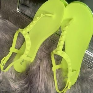 Neon Yellow Sandal